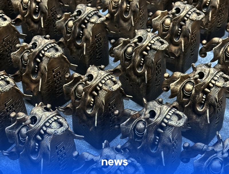 글룩, 리움미술관과 3D프린팅 굿즈 제작…금동 용두토수 향합 선보여